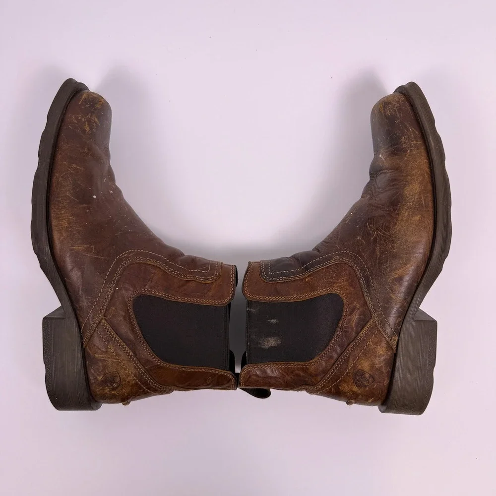 Ariat Chelsea Midtown Boots Men's 10.5 EE Rambler Stone Brown Leather Square Toe
